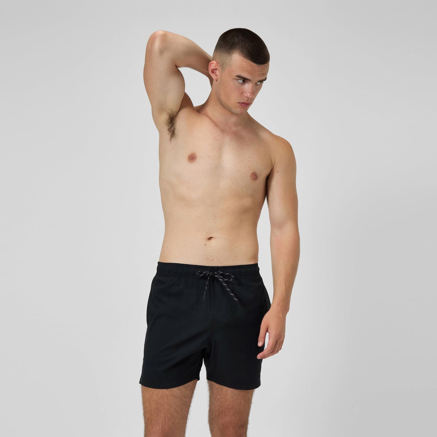 Classic Solid Redondo Edge Volley Swim Shorts Black - Speedo