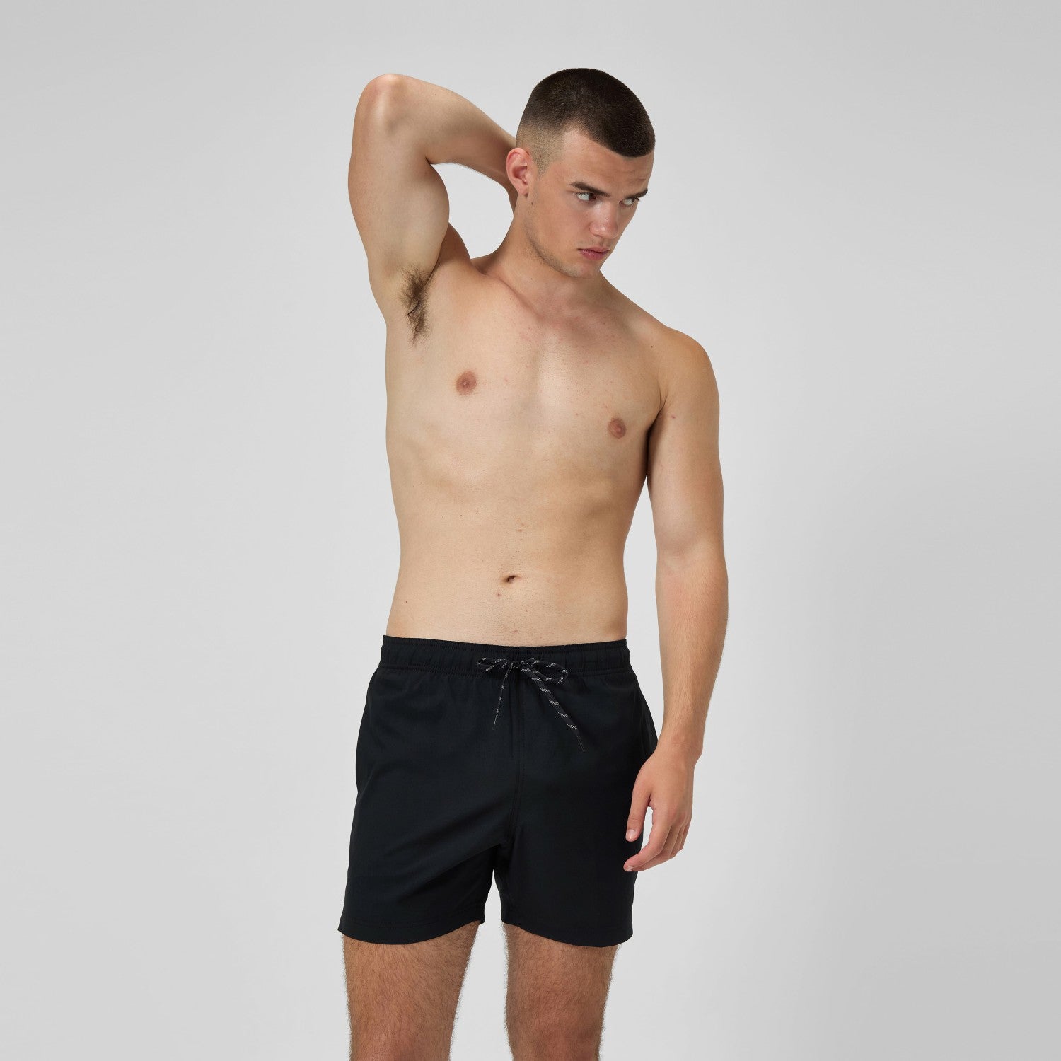 Classic Solid Redondo Edge Volley Swim Shorts Black - Speedo