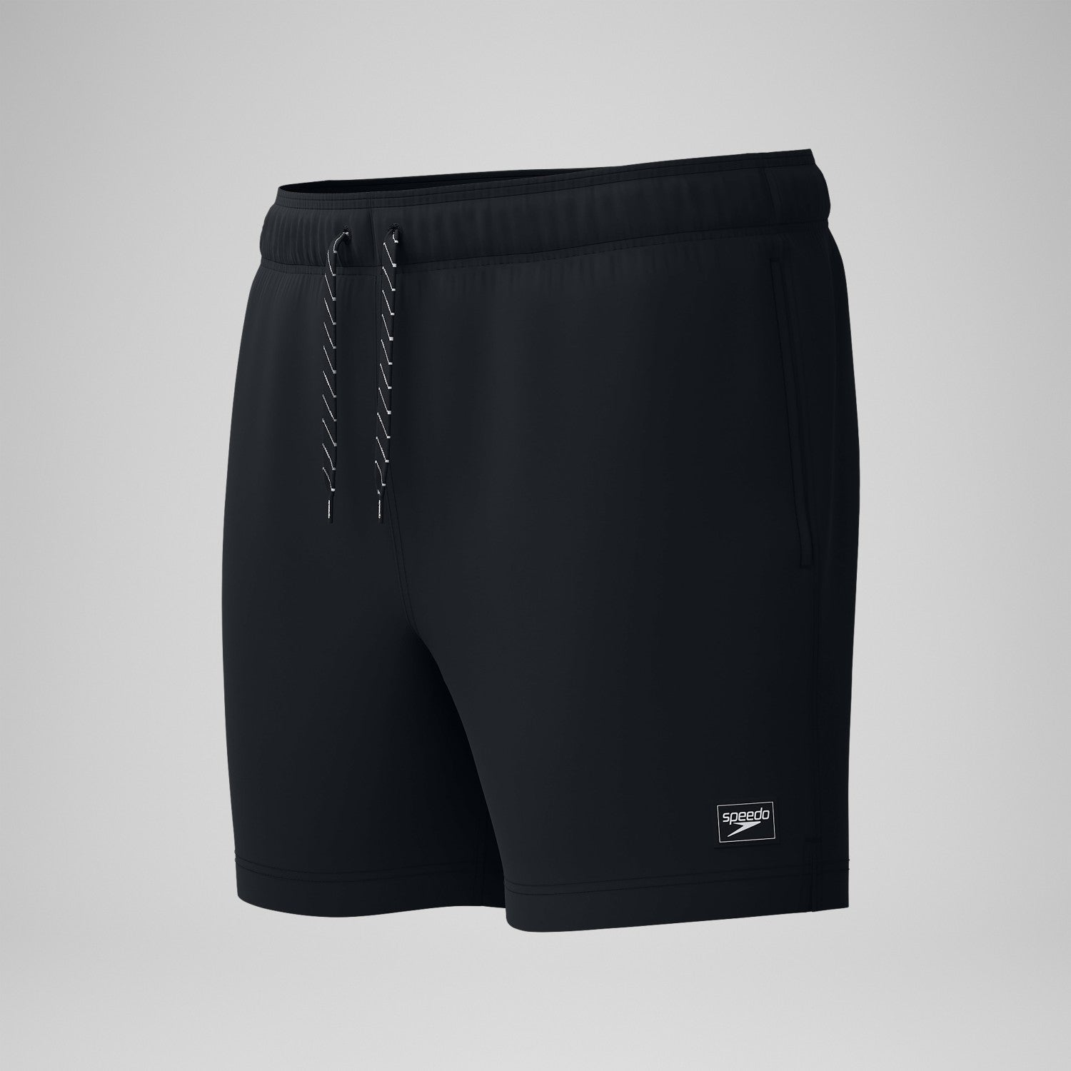 Classic Solid Redondo Edge Volley Swim Shorts Black - Speedo