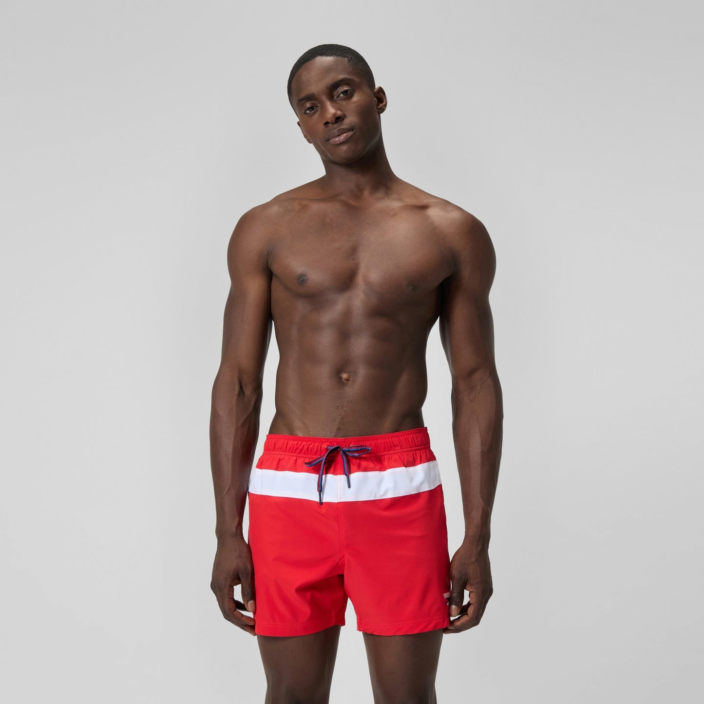 Jetstream Striped Colourblock Swim Shorts Red/White - Speedo