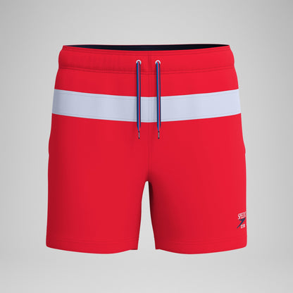 Jetstream Striped Colourblock Swim Shorts Red/White - Speedo