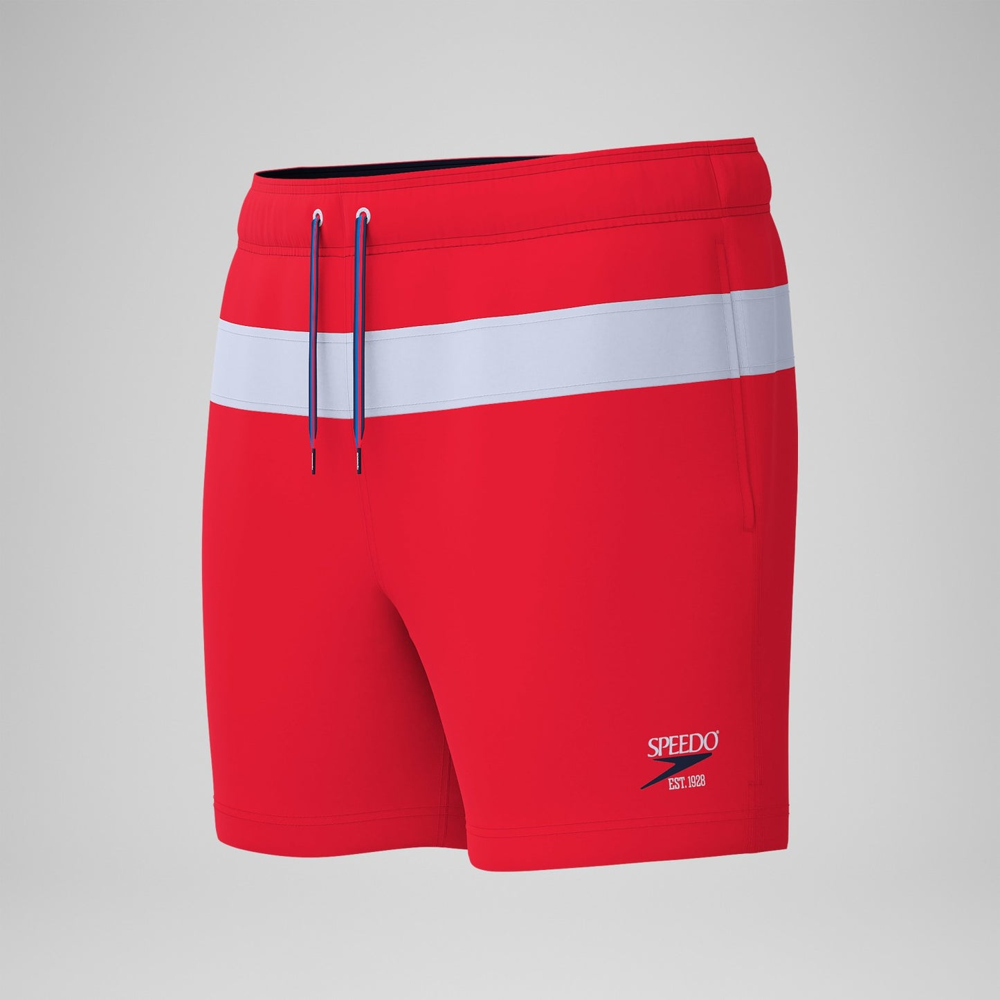 Jetstream Striped Colourblock Swim Shorts Red/White - Speedo