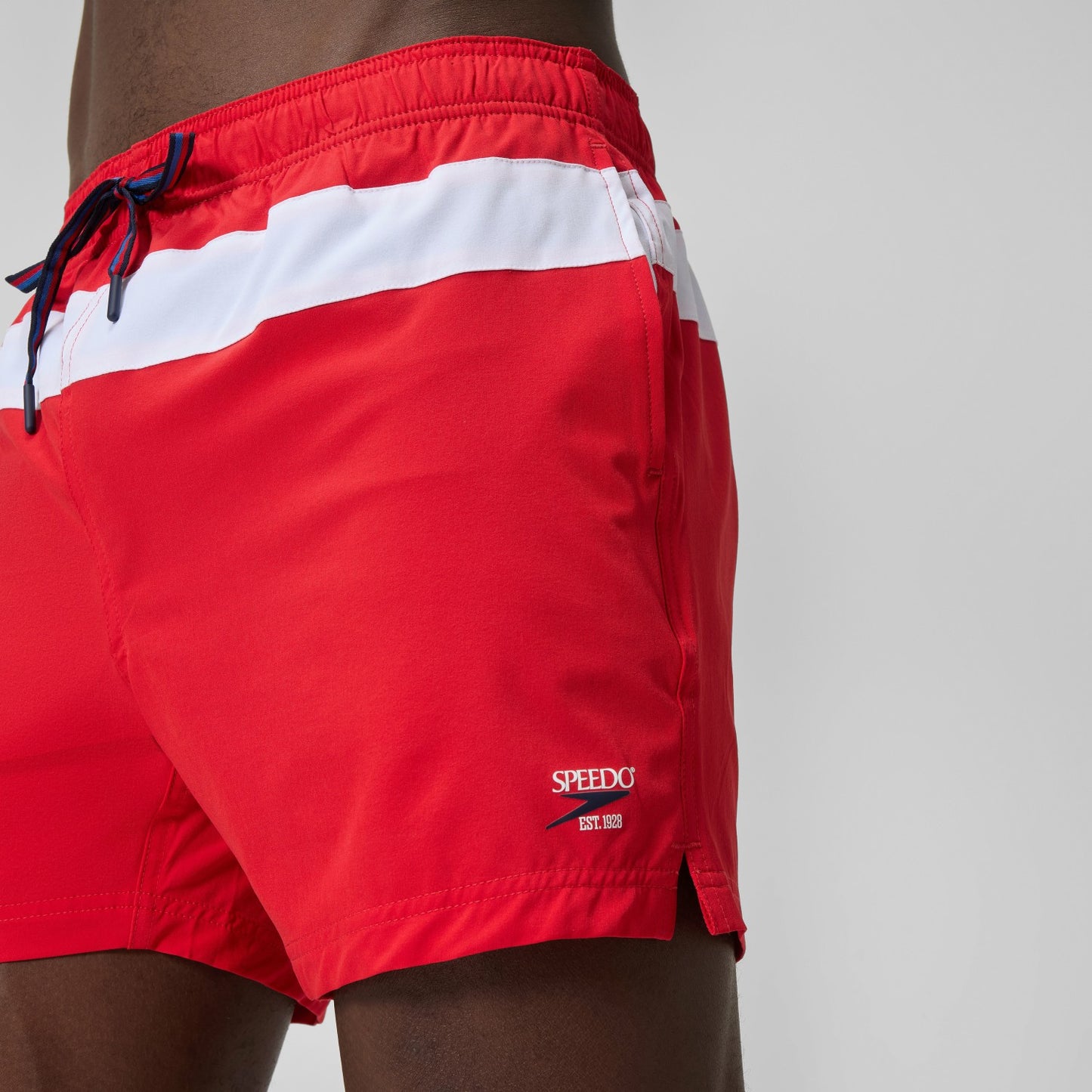 Jetstream Striped Colourblock Swim Shorts Red/White - Speedo
