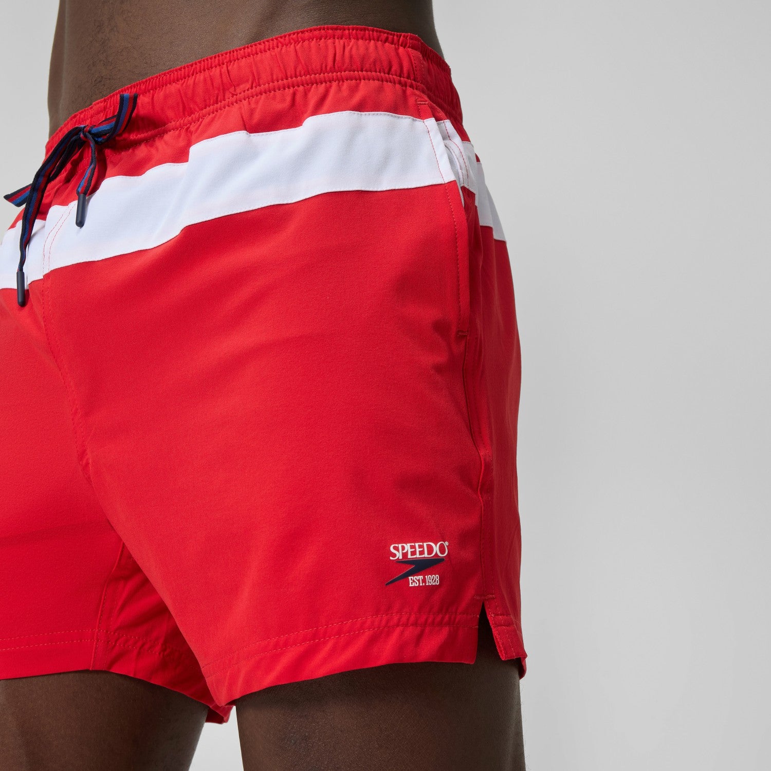 Jetstream Striped Colourblock Swim Shorts Red/White - Speedo