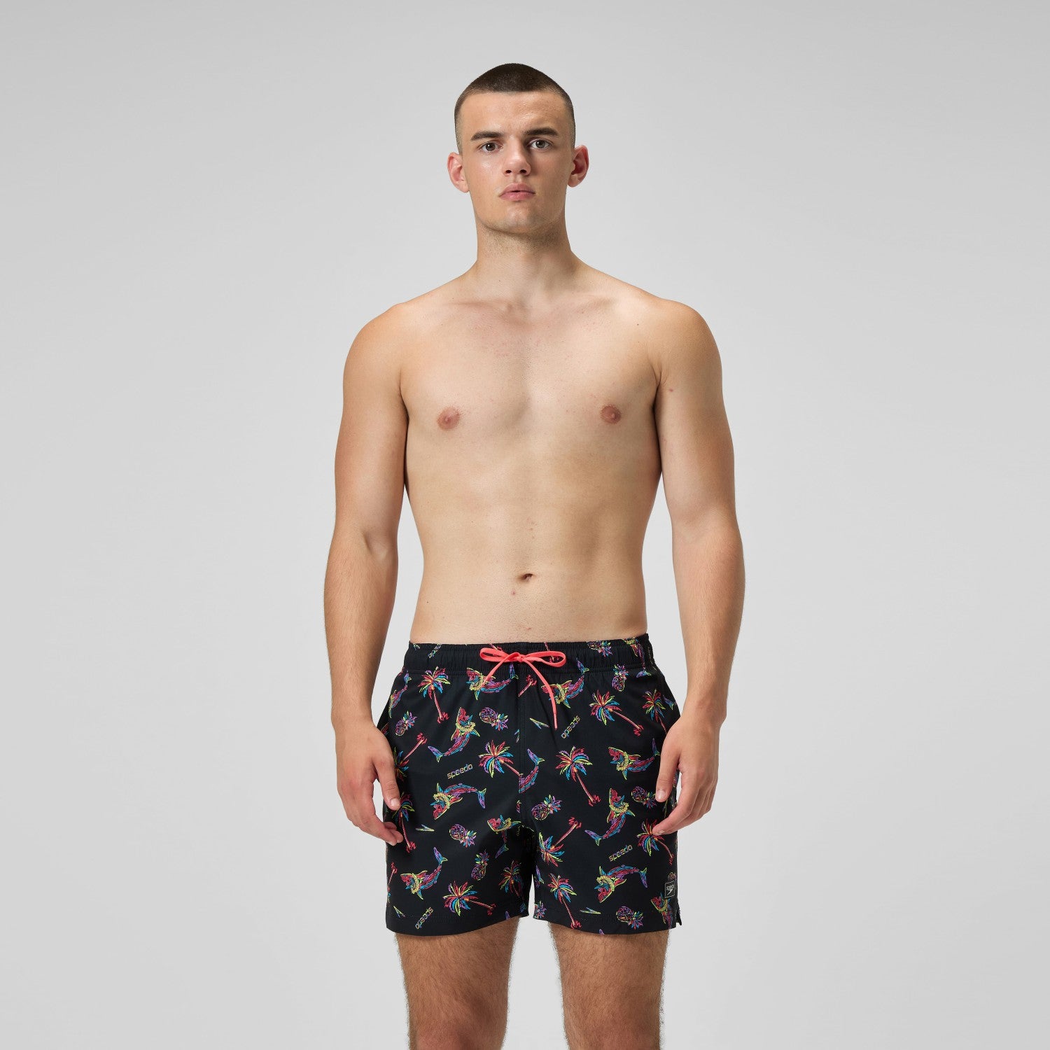 Printed Redondo Edge Swim Shorts Black/Orange - Speedo