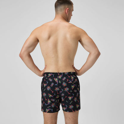 Printed Redondo Edge Swim Shorts Black/Orange - Speedo