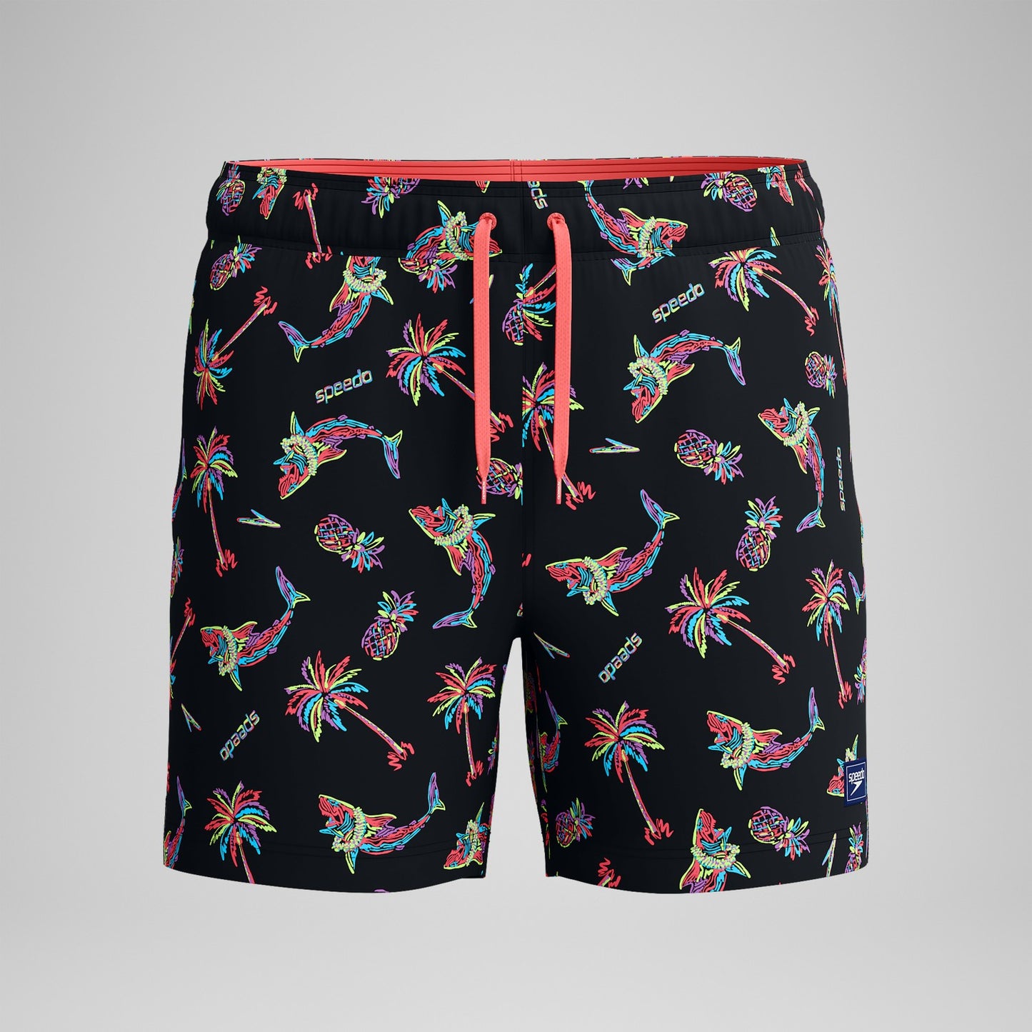Printed Redondo Edge Swim Shorts Black/Orange - Speedo