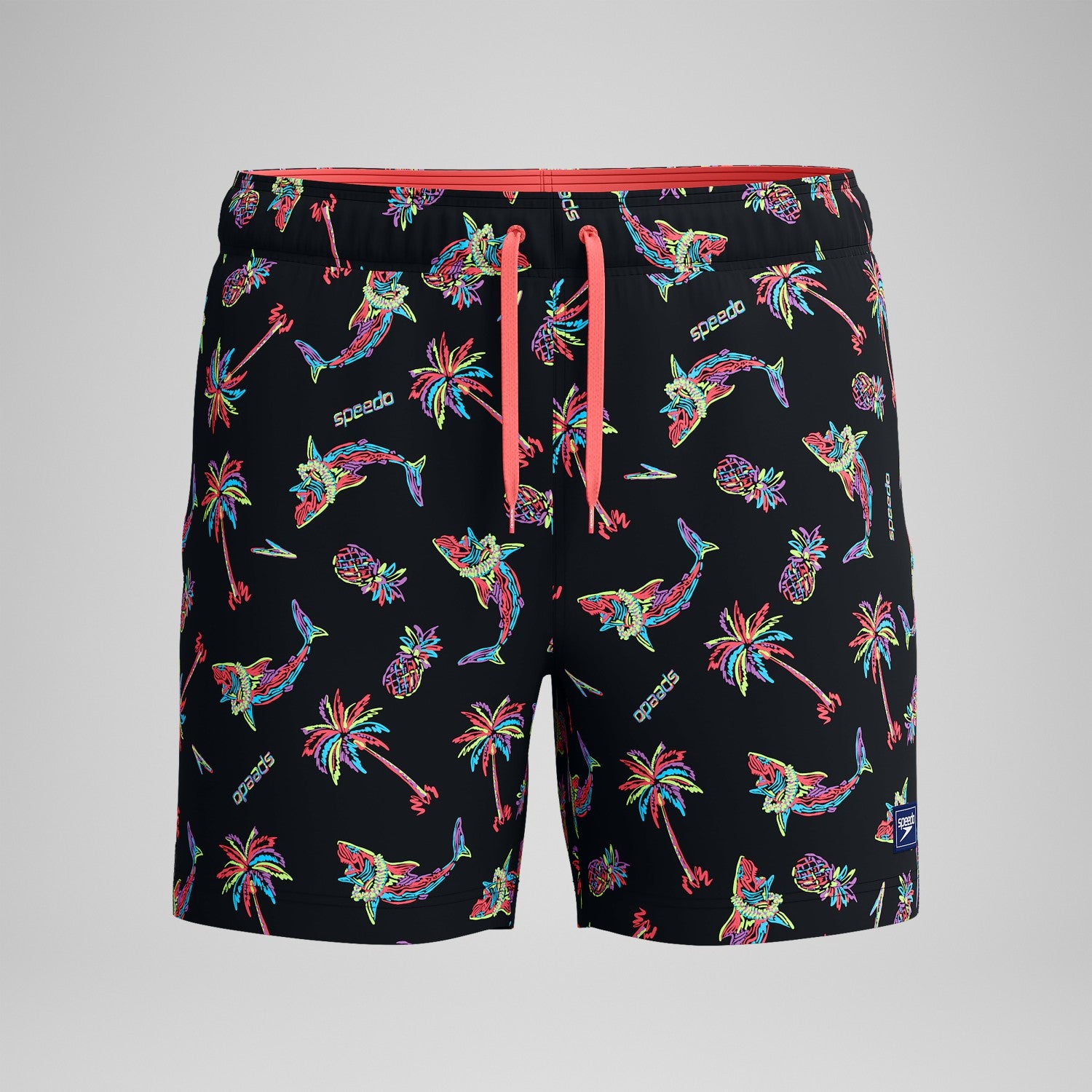 Printed Redondo Edge Swim Shorts Black/Orange - Speedo