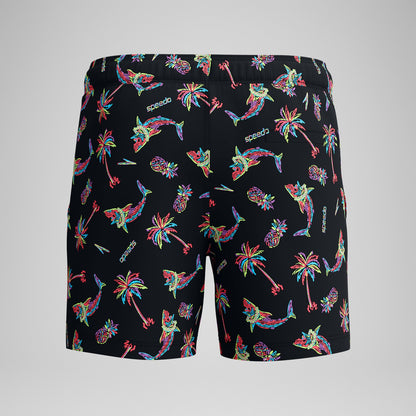 Printed Redondo Edge Swim Shorts Black/Orange - Speedo