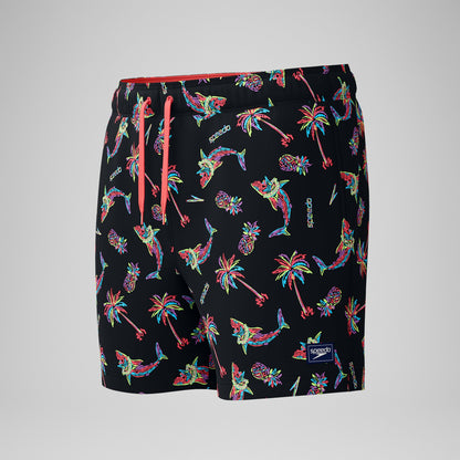 Printed Redondo Edge Swim Shorts Black/Orange - Speedo