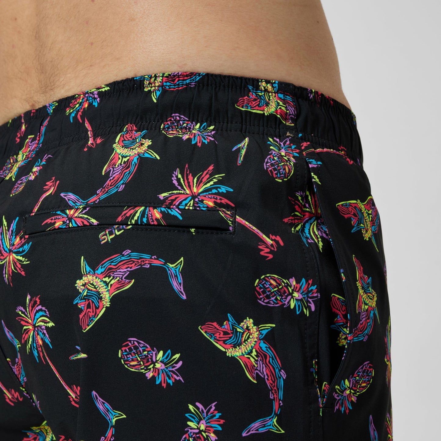 Printed Redondo Edge Swim Shorts Black/Orange - Speedo