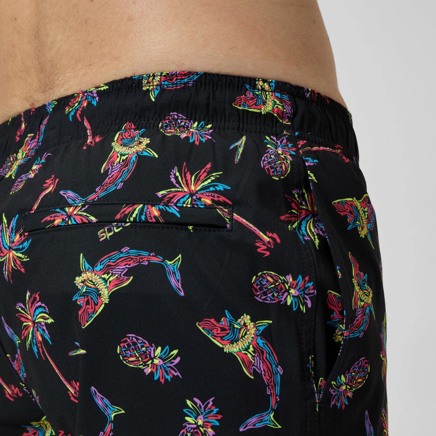 Printed Redondo Edge Swim Shorts Black/Orange - Speedo