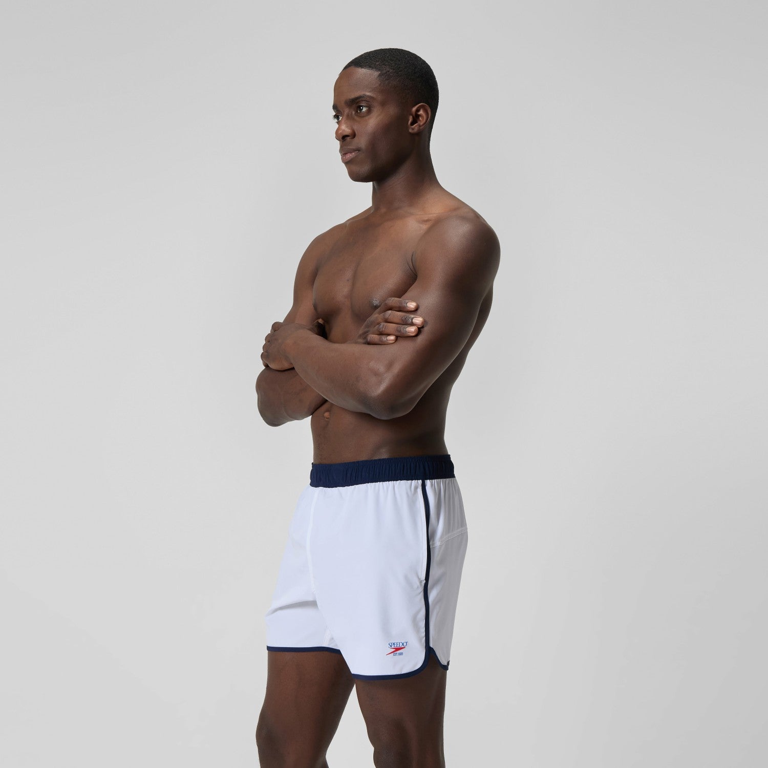 Jetstream Logo Swim Shorts White/Navy - Speedo