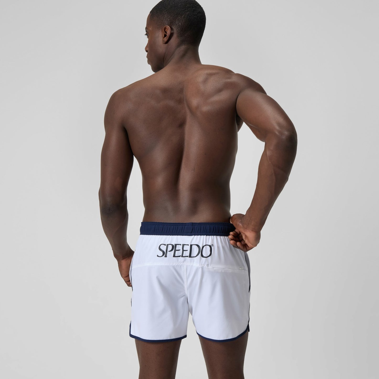 Jetstream Logo Swim Shorts White/Navy - Speedo