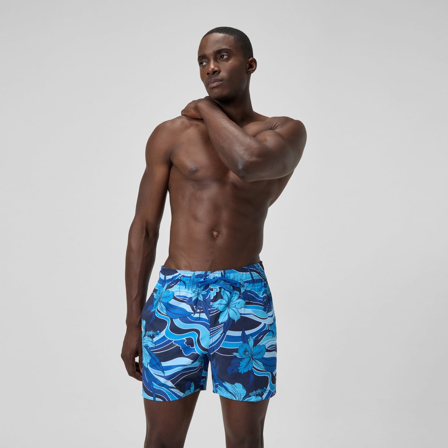 Print Rondo Edge Volley Swim Shorts Navy - Speedo