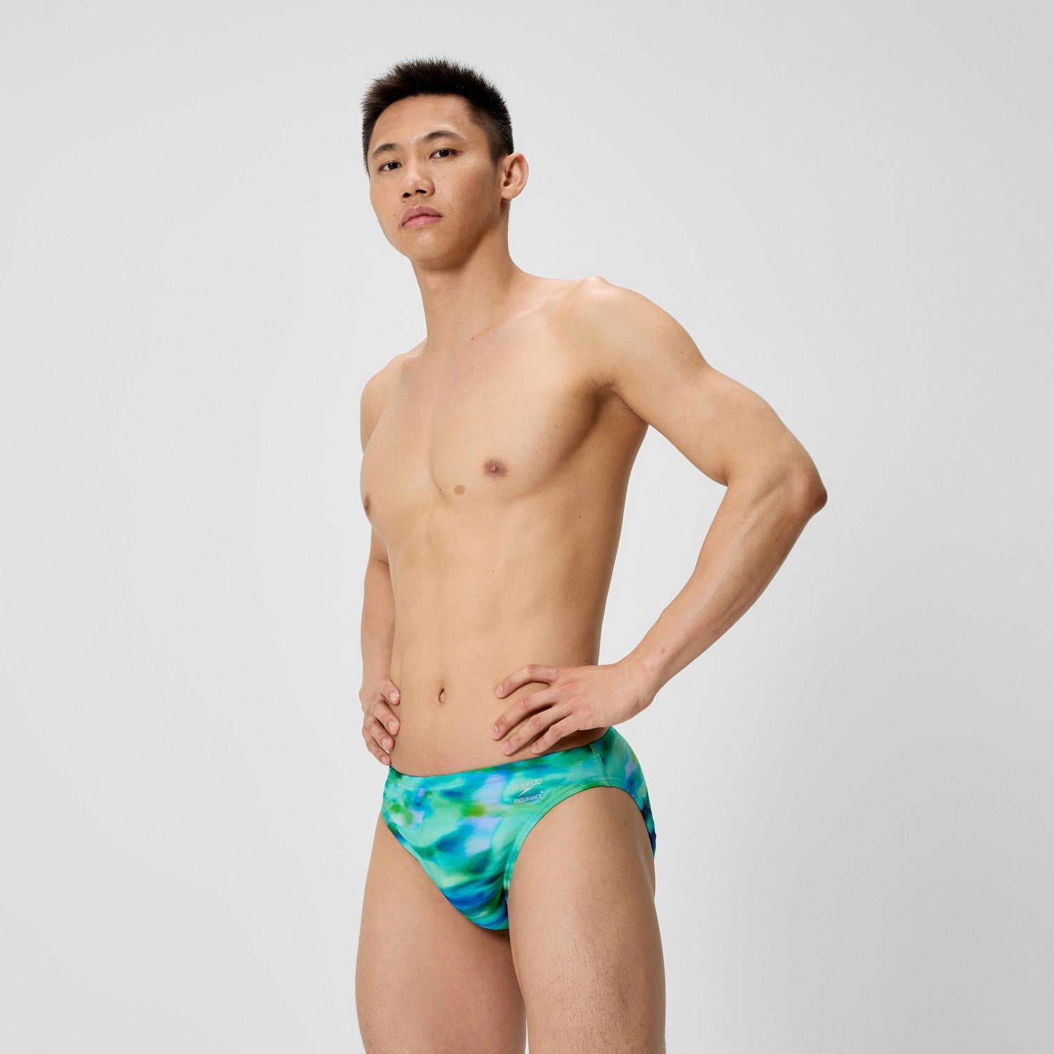Club Training Printed Brief Green/Blue - Speedo
