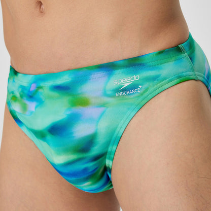 Club Training Printed Brief Green/Blue - Speedo