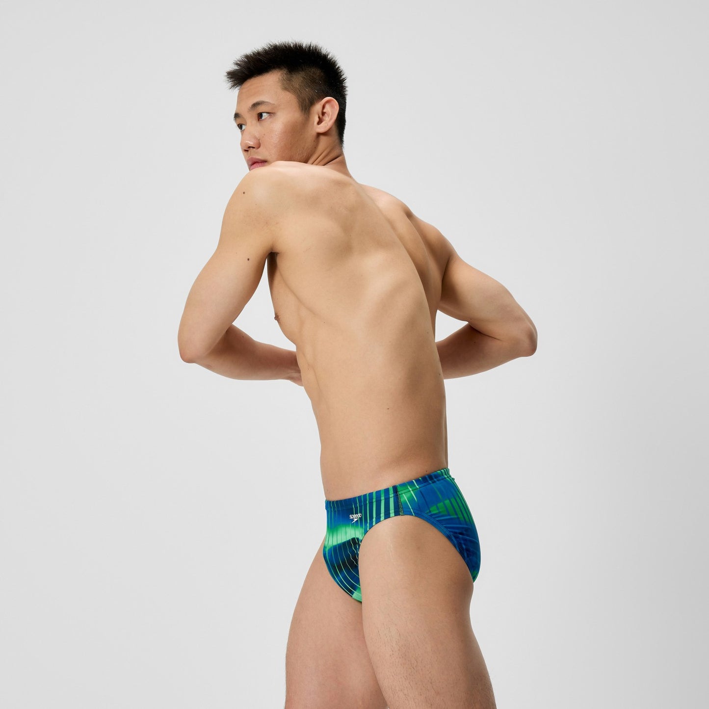 Club Training Printed Brief Blue/Green - Speedo
