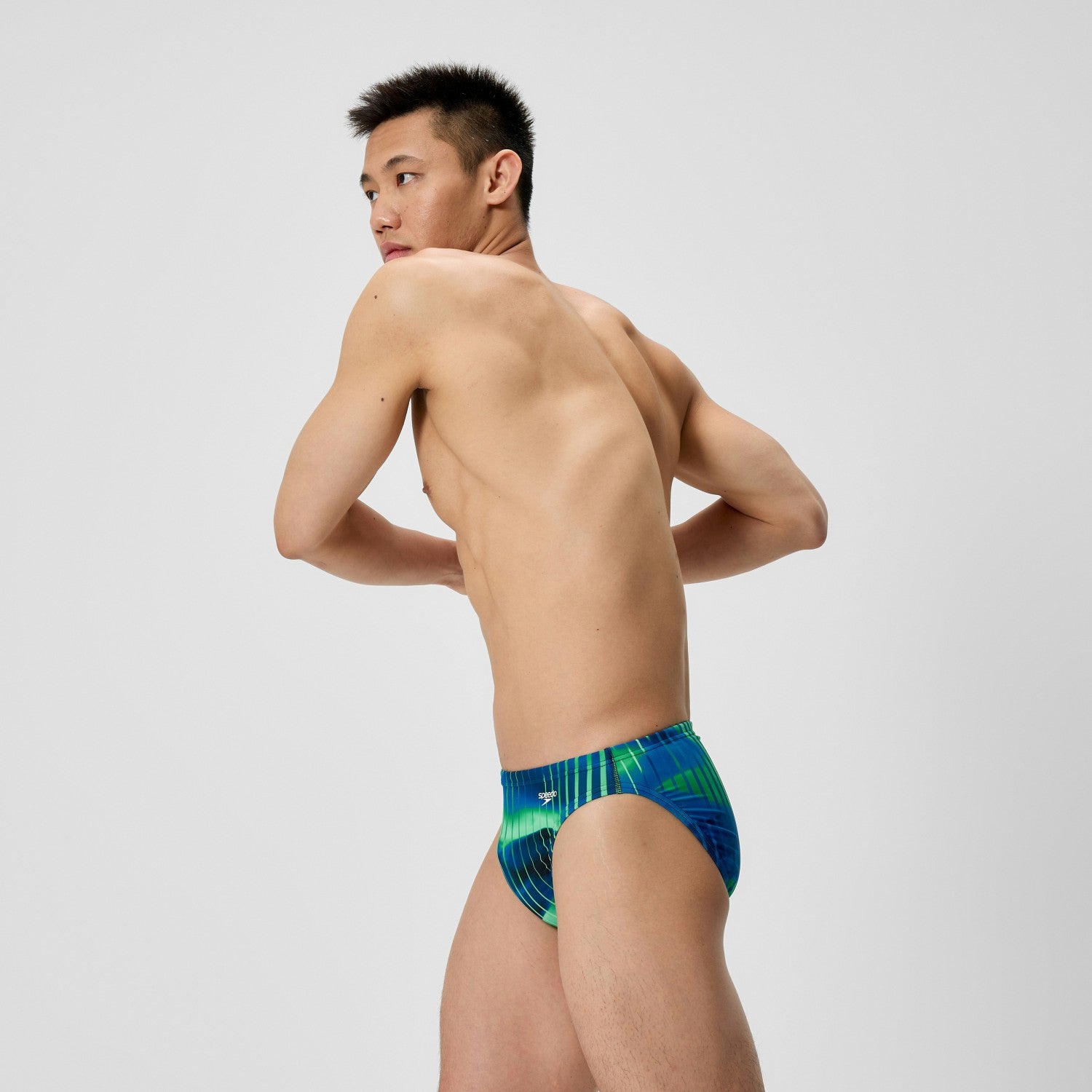 Club Training Printed Brief Blue/Green - Speedo