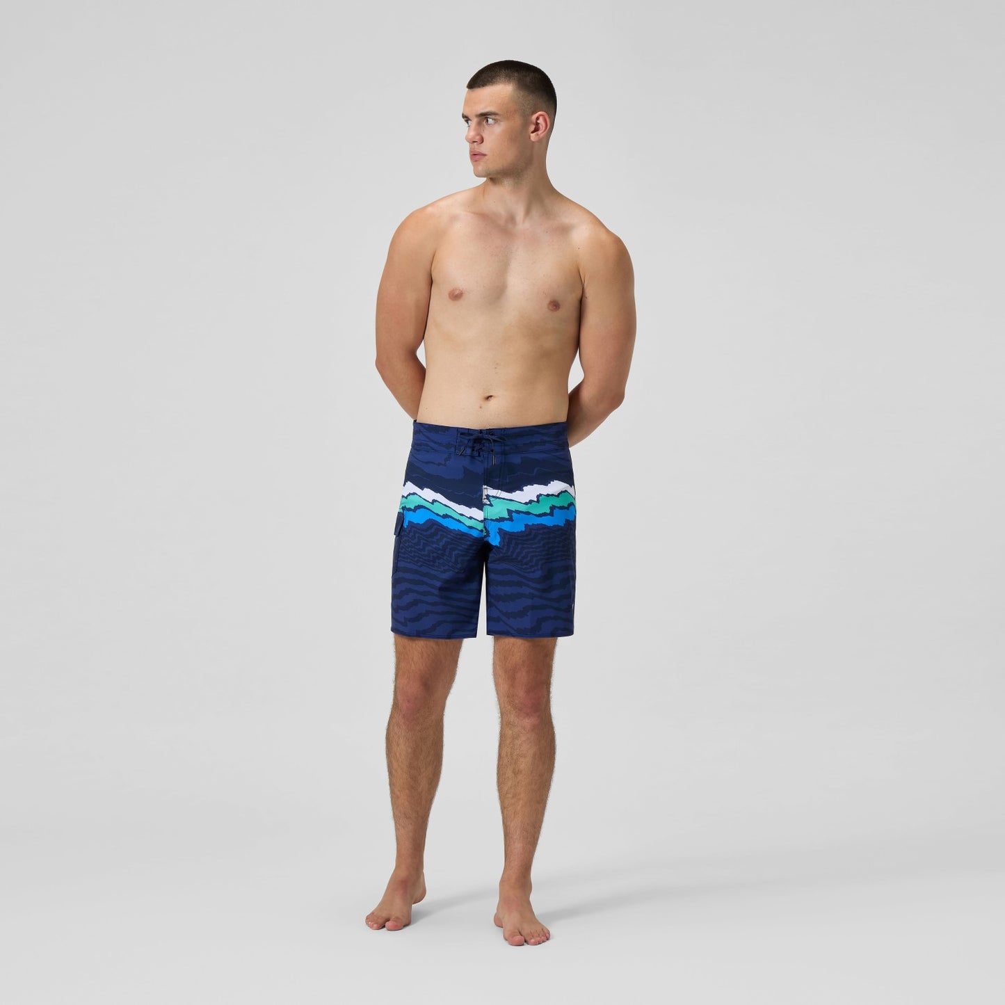 Lookout Printed Swim Shorts Navy/Blue - Speedo