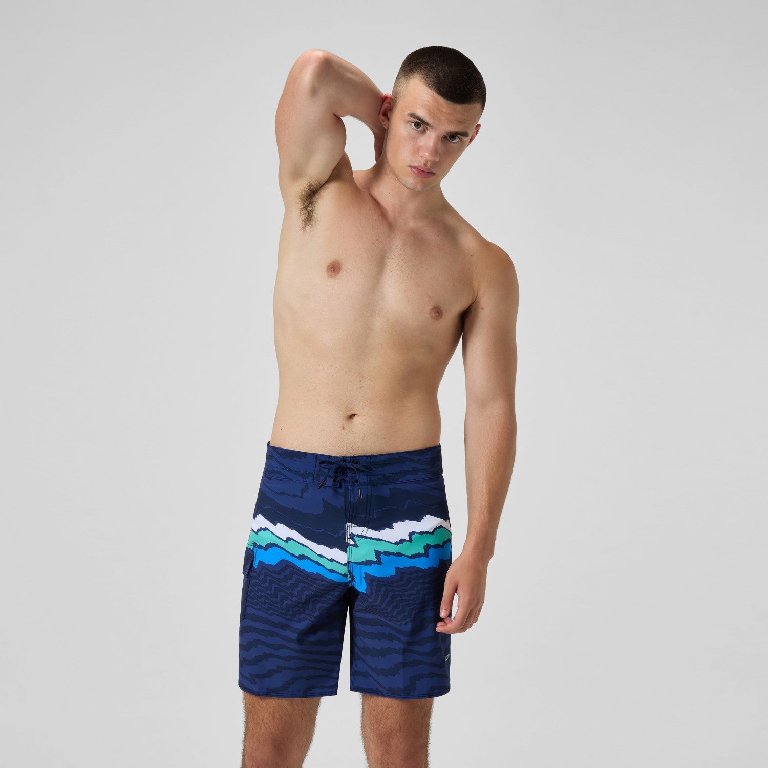 Lookout Printed Swim Shorts Navy/Blue - Speedo