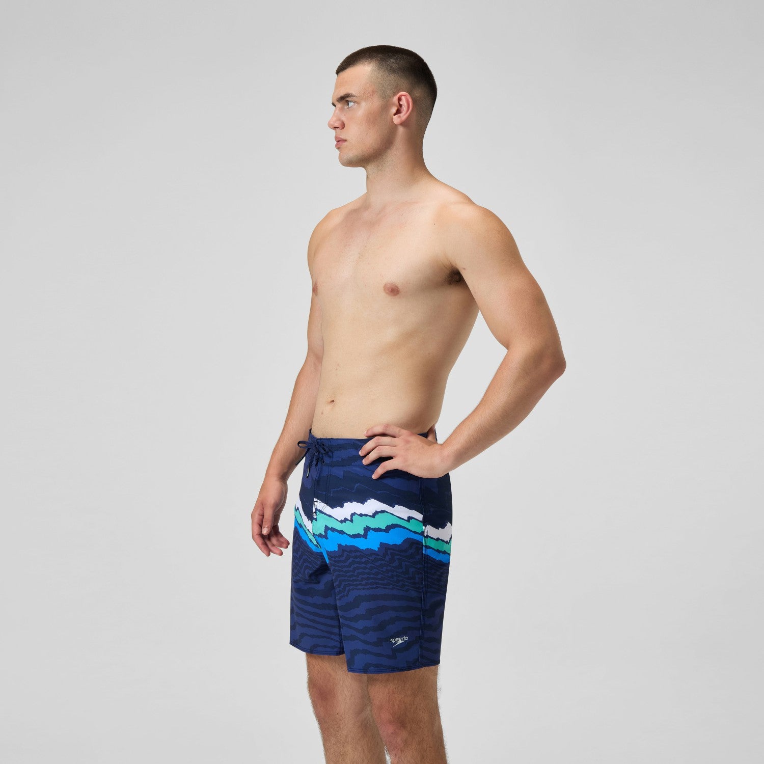 Lookout Printed Swim Shorts Navy/Blue - Speedo