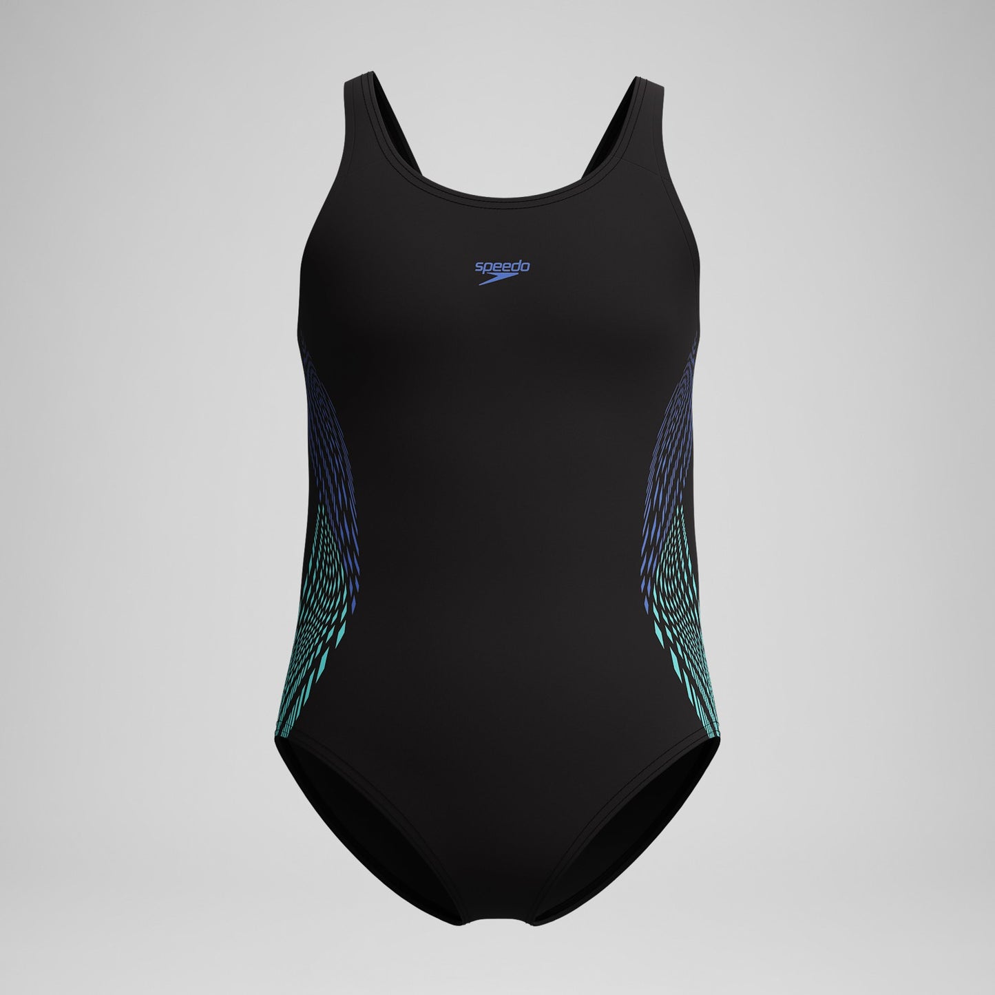 Girls' Placement Muscleback Swimsuit Black/Blue - Speedo