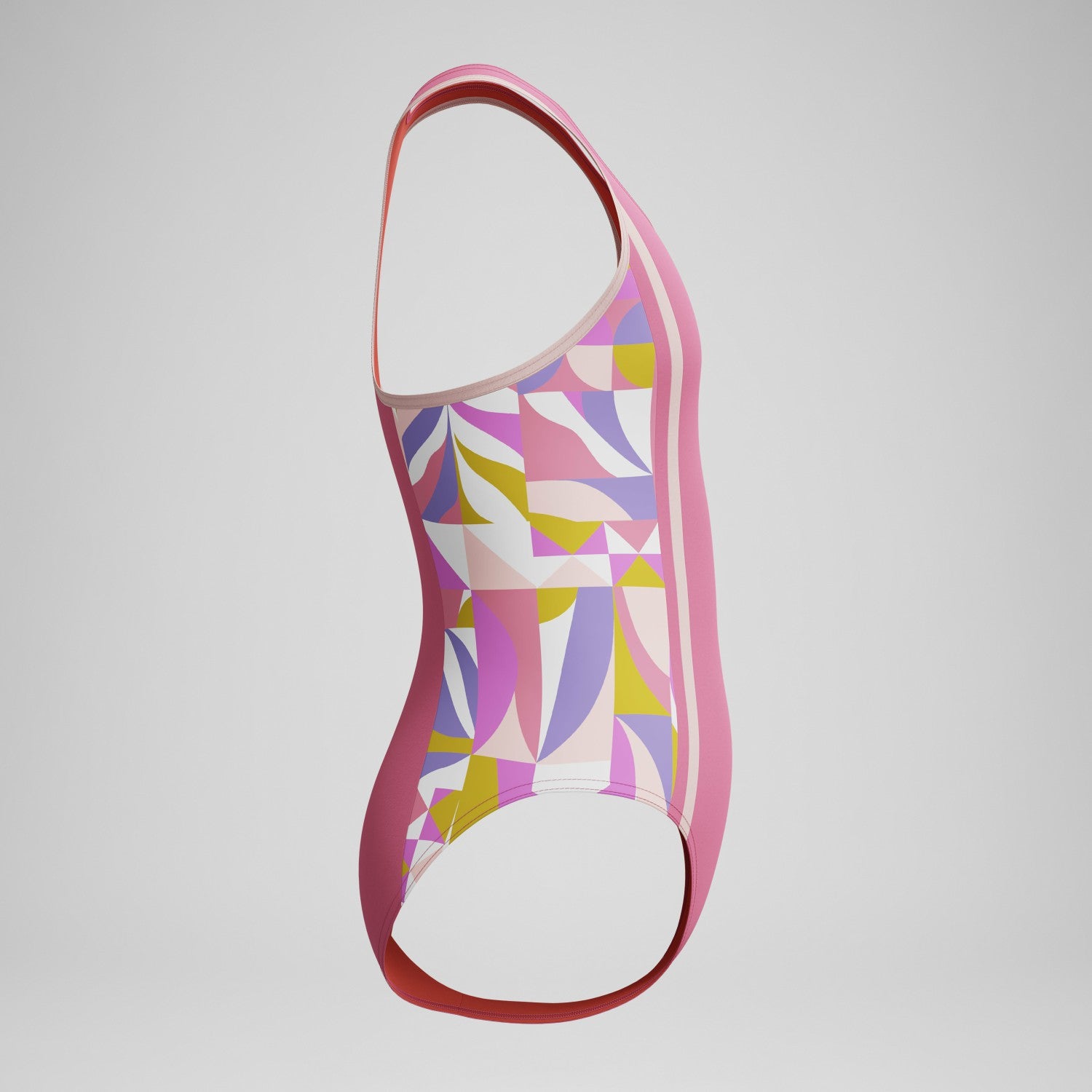 Girls Printed Spliced Racerback Swimsuit Pink - Speedo