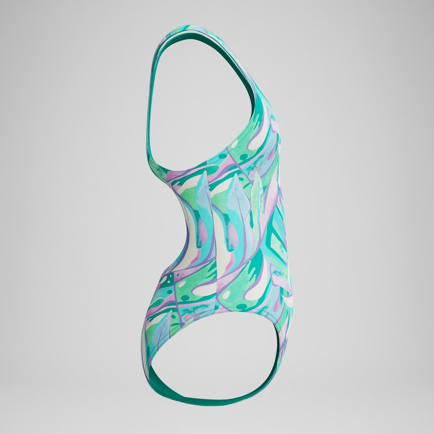 Girls Medalist Printed Swimsuit Green/Purple - Speedo