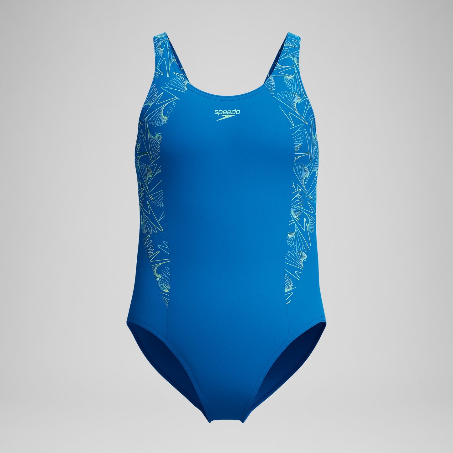 Girls Hyperboom Splice Muscleback Swimsuit Blue - Speedo