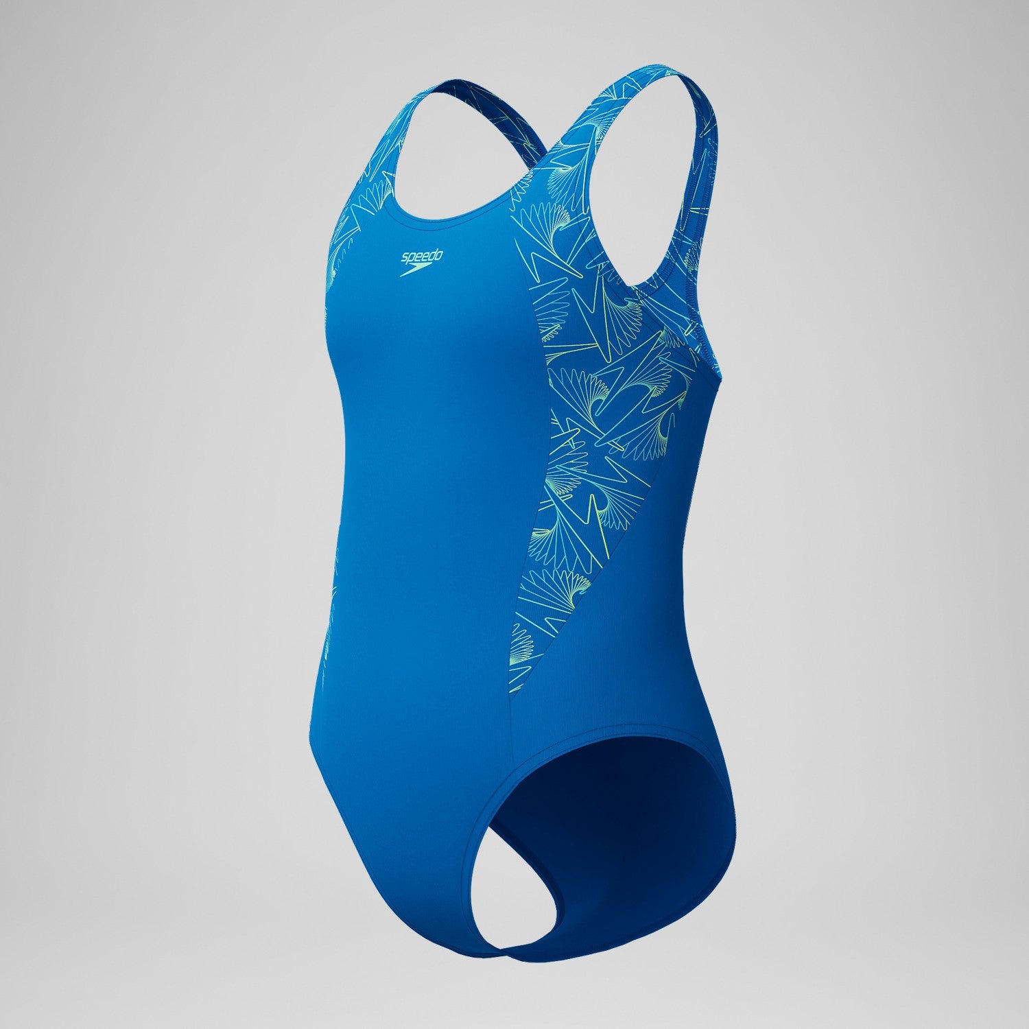 Girls Hyperboom Splice Muscleback Swimsuit Blue - Speedo
