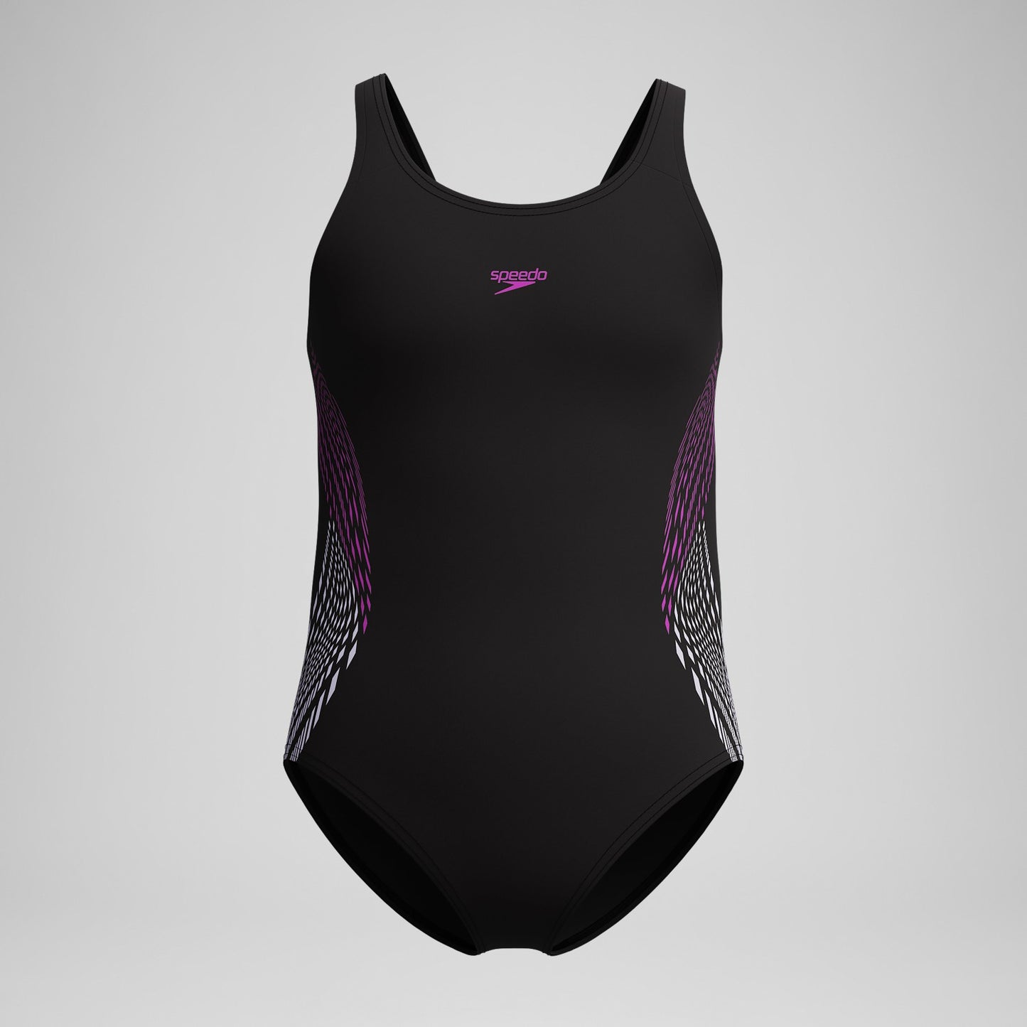 Girls' Placement Muscleback Swimsuit Black/Pink - Speedo