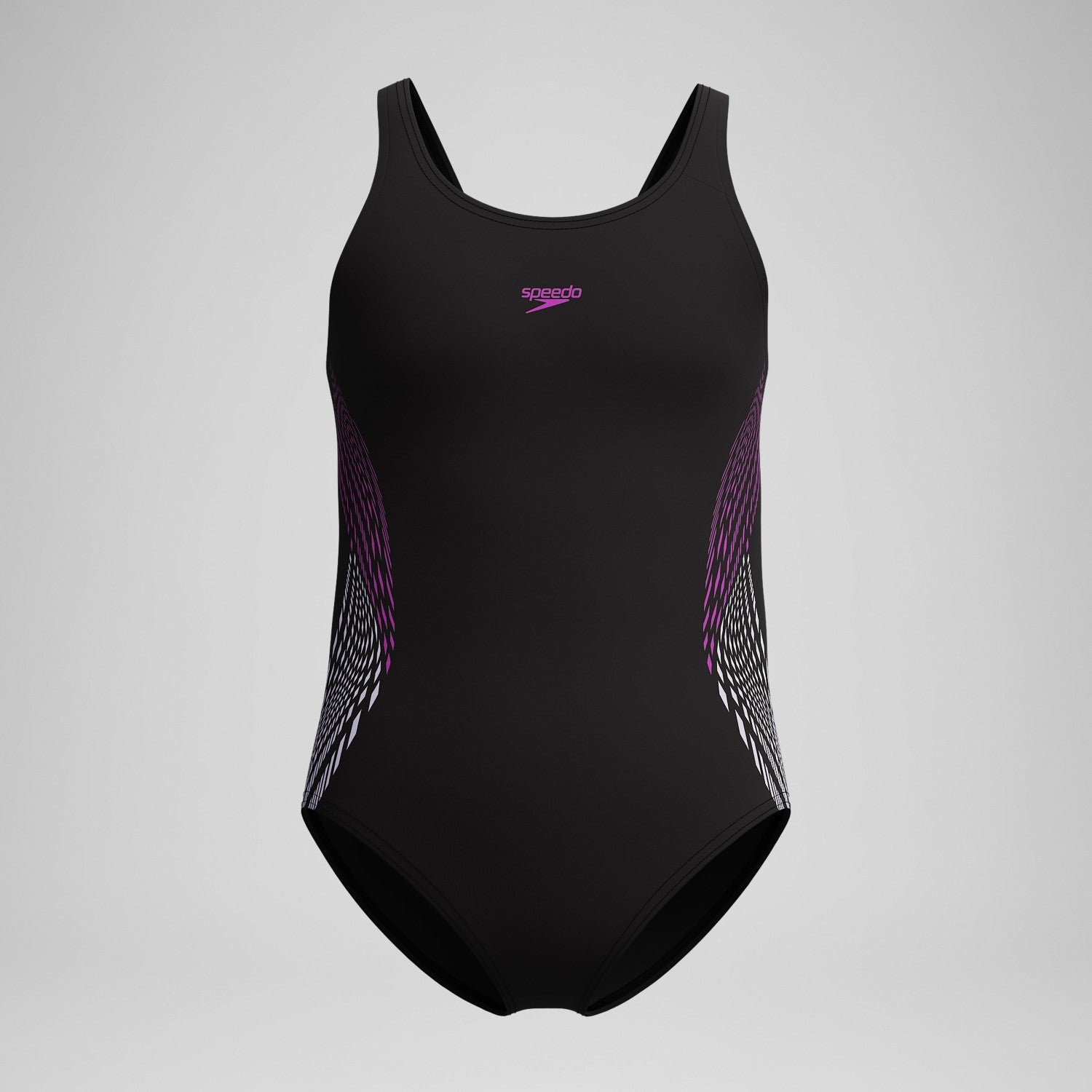 Girls' Placement Muscleback Swimsuit Black/Pink - Speedo