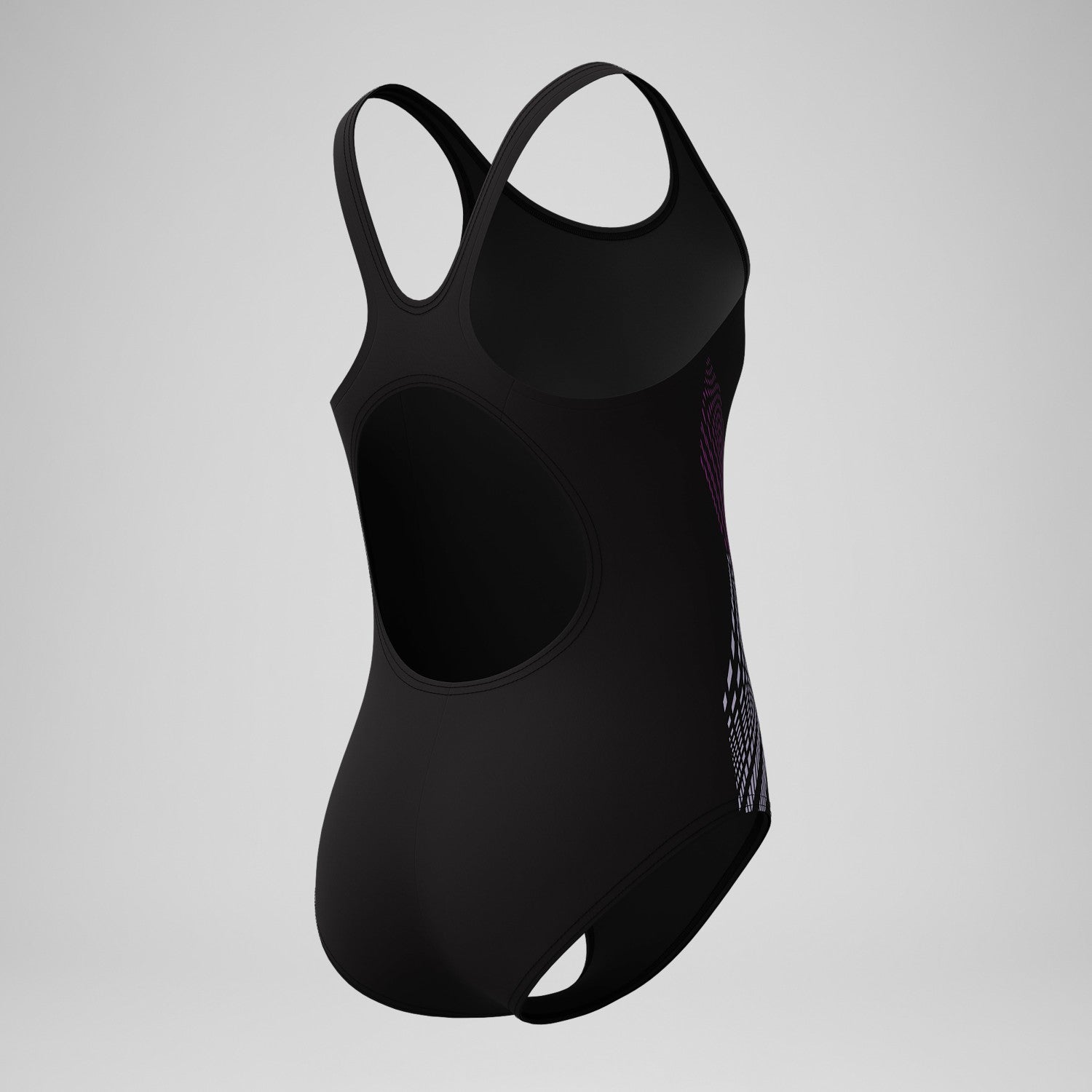 Girls' Placement Muscleback Swimsuit Black/Pink - Speedo