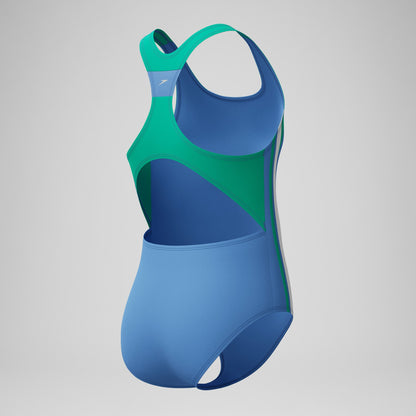 Girls Infinity Splice Swimsuit Blue - Speedo