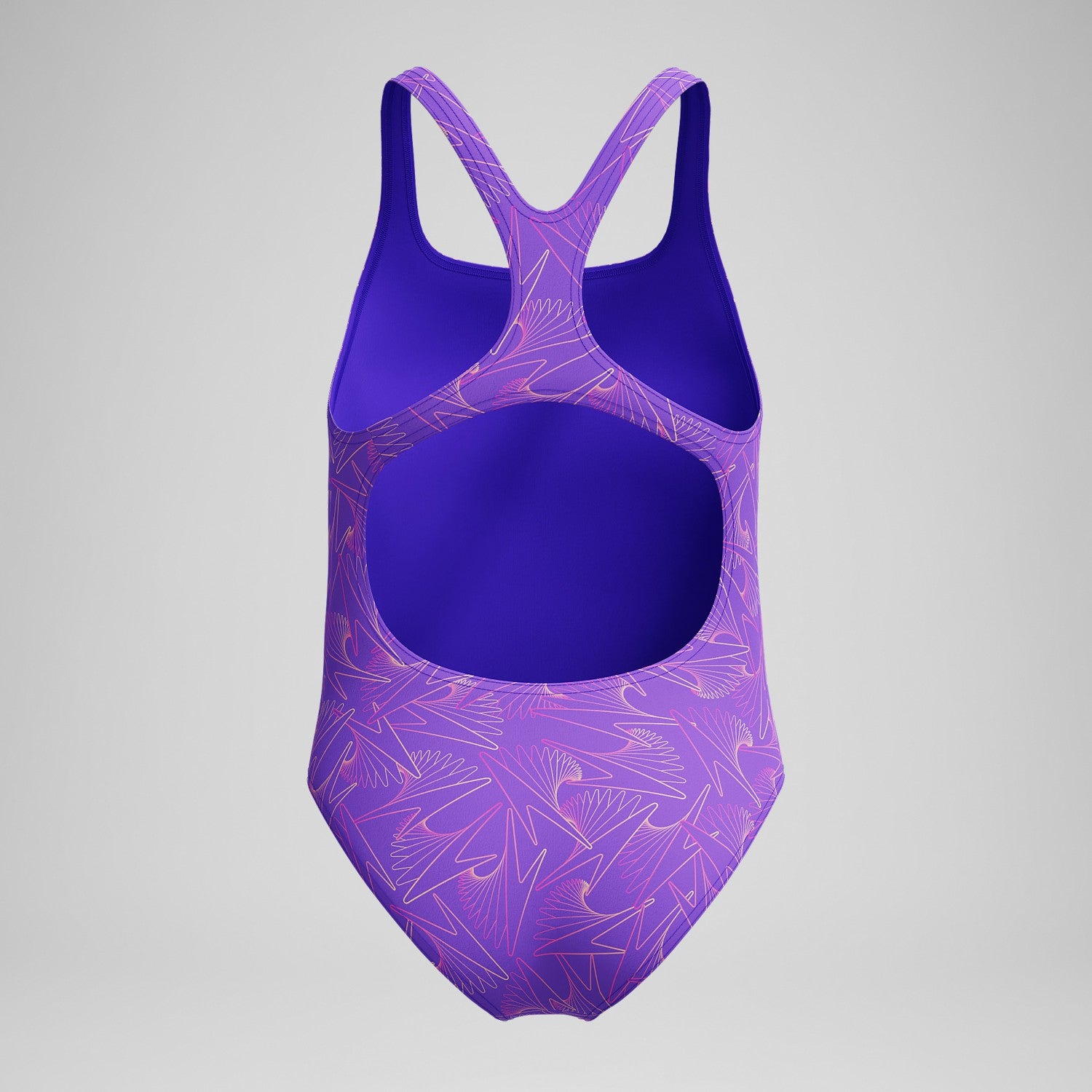 Girls Hyperboom Medalist Allover Print Swimsuit Purple/Pink - Speedo