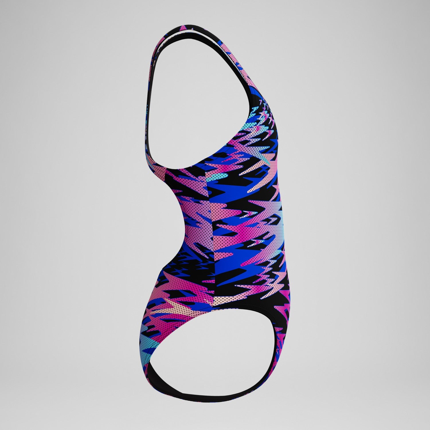 Girls Hyperboom Printed Medalist Swimsuit Black - Speedo