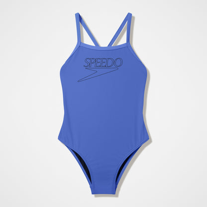 Girls Endurance+ Logo Thinstrap Swimsuit Purple - Speedo
