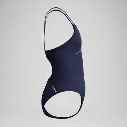 Girls Endurance+ Logo Thinstrap Swimsuit Navy - Speedo