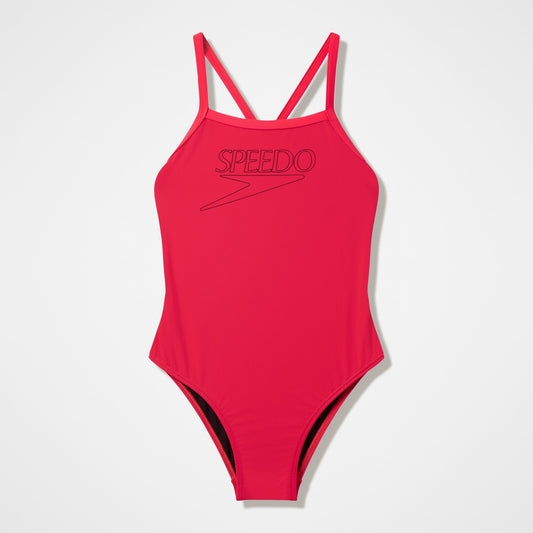 Girls Endurance+ Logo Thinstrap Swimsuit Pink - Speedo