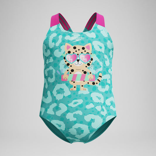 Infant Girls Learn to Swim Printed Swimsuit Turquoise - Speedo