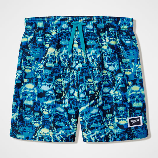 Boys Printed Swim Shorts Black/Teal - Speedo
