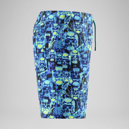 Boys Printed Swim Shorts Black/Teal - Speedo