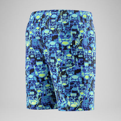 Boys Printed Swim Shorts Black/Teal - Speedo