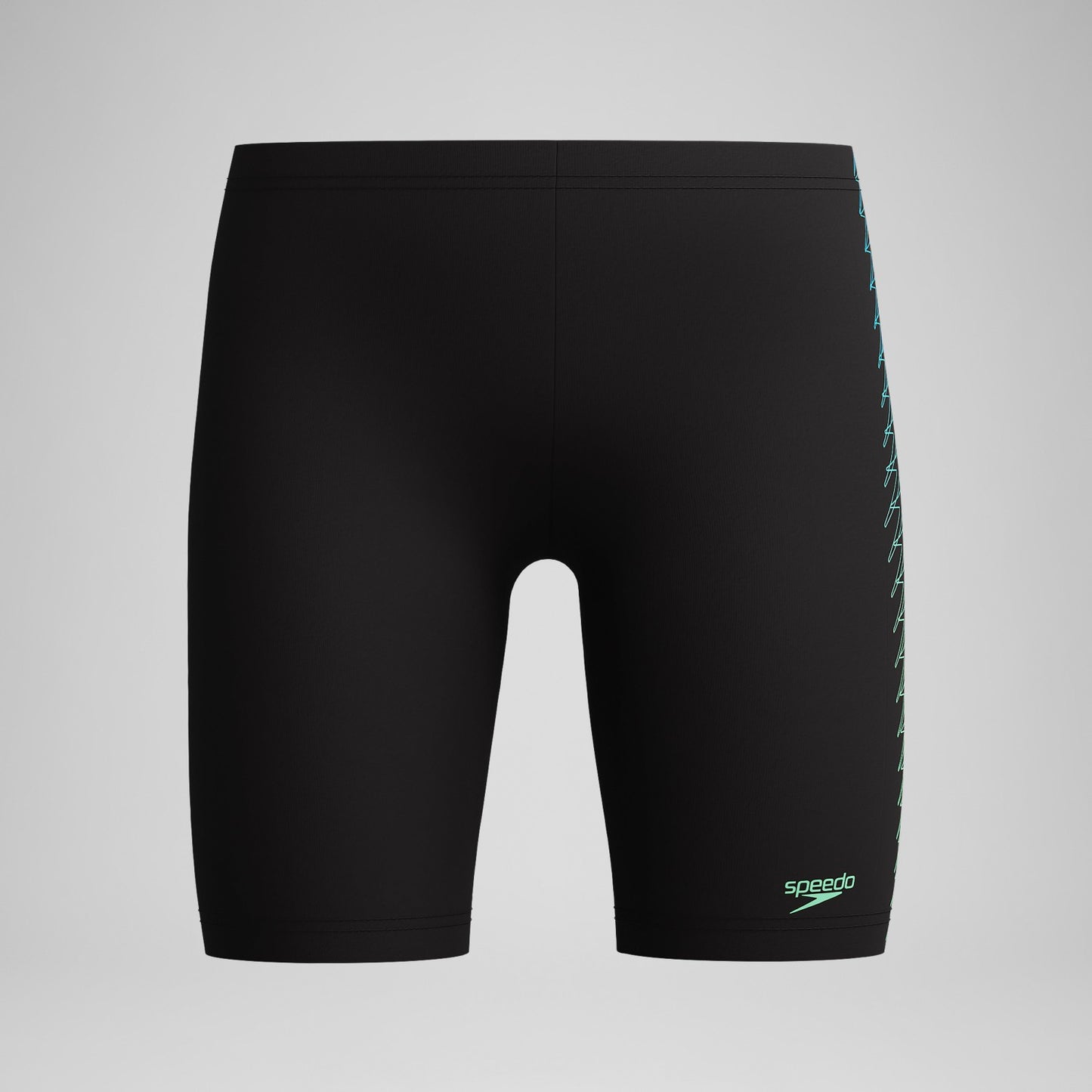 Boys Plastisol Placement Jammer Black/Green - Speedo