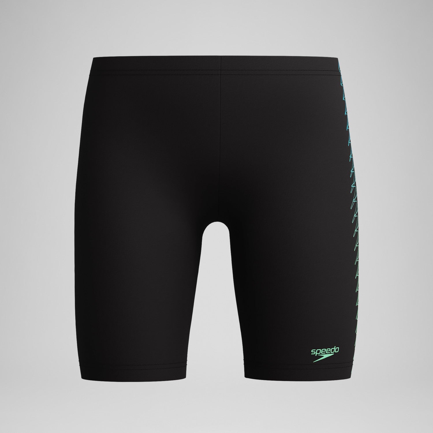 Boys Plastisol Placement Jammer Black/Green - Speedo