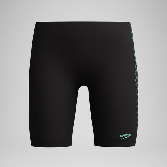 Boys Plastisol Placement Jammer Black/Green - Speedo