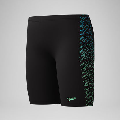 Boys Plastisol Placement Jammer Black/Green - Speedo