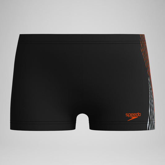 Boys' Plastisol Placement Aquashorts Black/Red - Speedo
