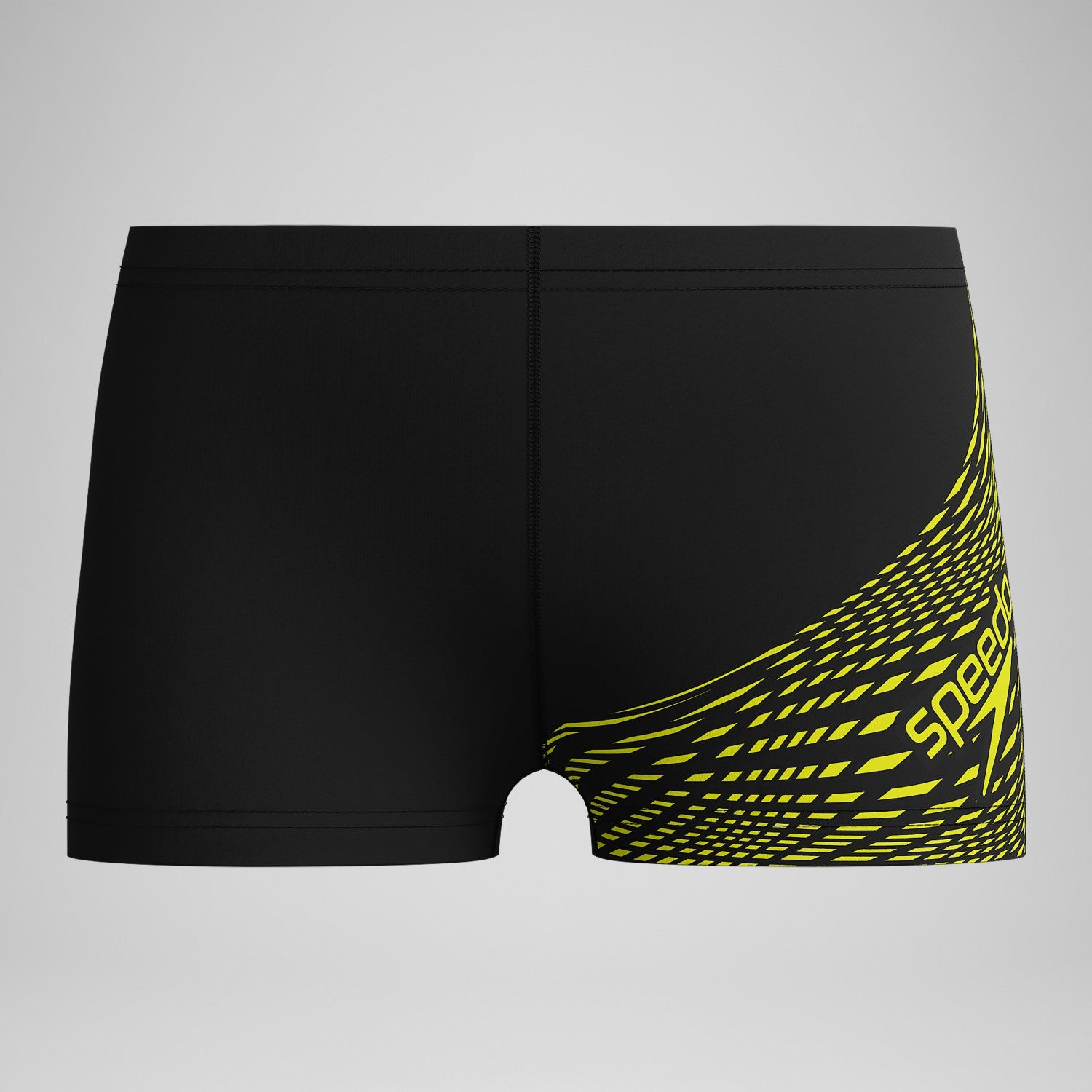 Boys' Medley Logo Aquashorts Black/Yellow - Speedo